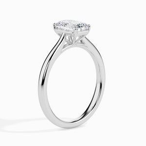 50-Pointer Emerald Cut Solitaire Platinum Ring JL PT 19005-A   Jewelove.US