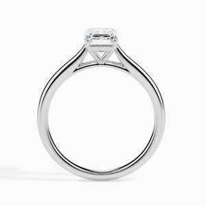 30-Pointer Emerald Cut Solitaire Platinum Ring JL PT 19005