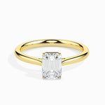 Load image into Gallery viewer, 50-Pointer Emerald Cut Solitaire Diamond 18K Yellow Gold Ring JL AU 19005Y-A   Jewelove.US
