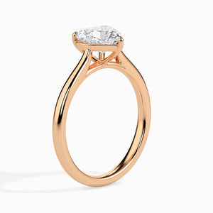 30-Pointer Heart Cut Solitaire Diamond 18K Rose Gold Ring JL AU 19008R   Jewelove.US