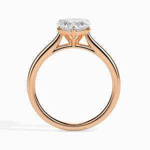 30-Pointer Heart Cut Solitaire Diamond 18K Rose Gold Ring JL AU 19008R   Jewelove.US