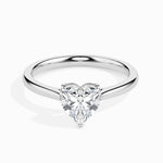 Load image into Gallery viewer, 70-Pointer Heart Cut Solitaire Diamond Platinum Ring JL PT 19008-B
