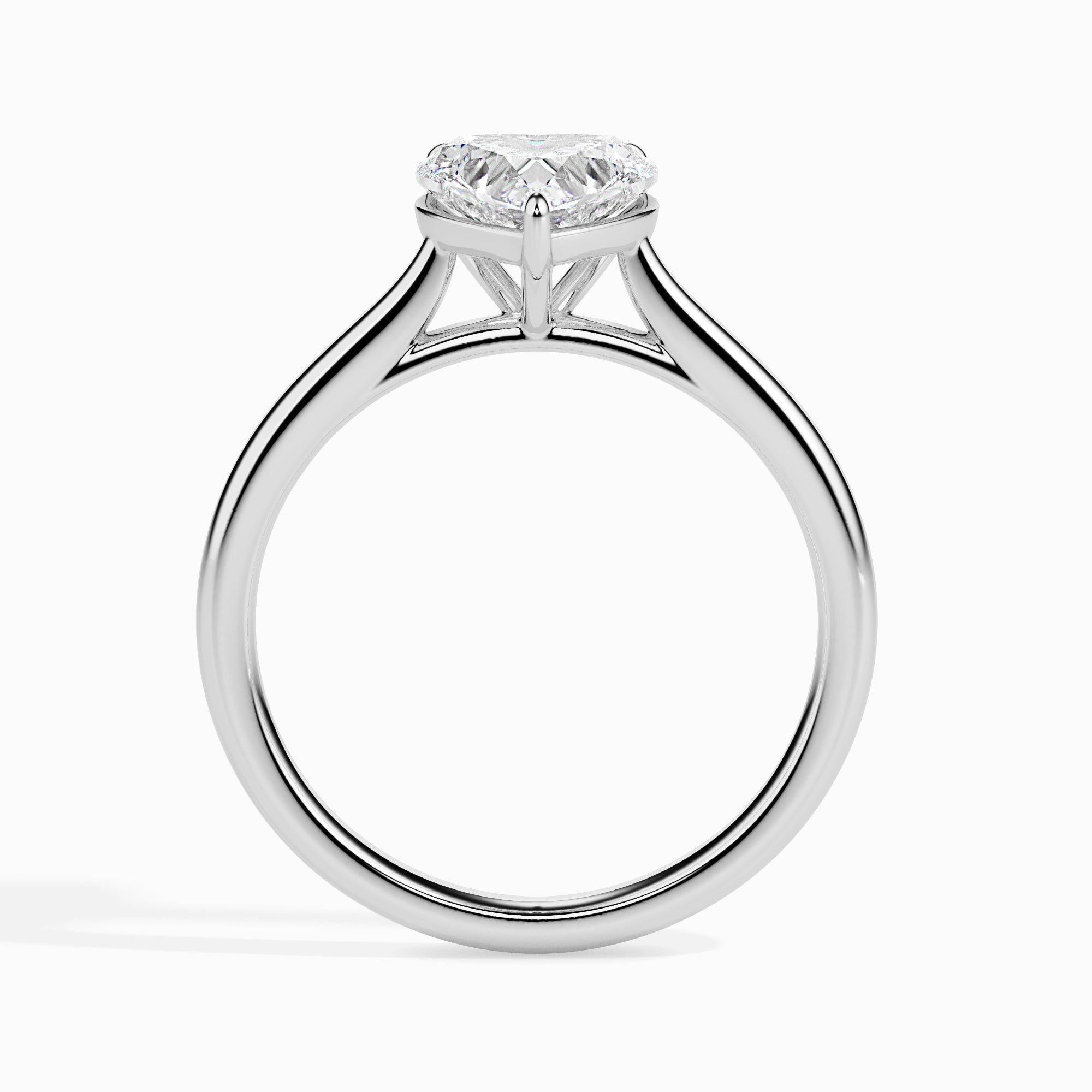 70-Pointer Heart Cut Solitaire Diamond Platinum Ring JL PT 19008-B