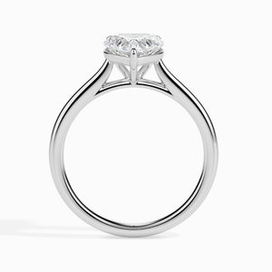 70-Pointer Heart Cut Solitaire Diamond Platinum Ring JL PT 19008-B
