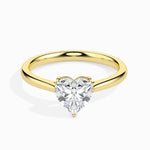 Load image into Gallery viewer, 50-Pointer Heart Cut Solitaire Diamond 18K Yellow Gold Ring JL AU 19008Y-A   Jewelove.US
