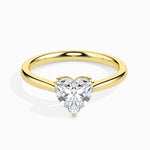 Load image into Gallery viewer, 70-Pointer Heart Cut Solitaire Diamond 18K Yellow Gold Ring JL AU 19008Y-B   Jewelove.US
