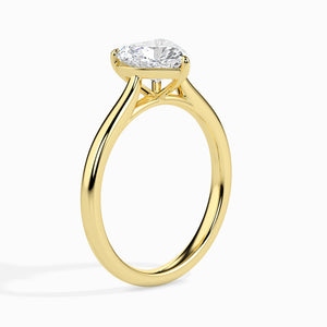30-Pointer Heart Cut Solitaire Diamond 18K Yellow Gold Ring JL AU 19008Y