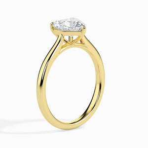 70-Pointer Heart Cut Solitaire Diamond 18K Yellow Gold Ring JL AU 19008Y-B   Jewelove.US