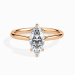 Load image into Gallery viewer, 70-Pointer Marquise Cut Solitaire Diamond 18K Rose Gold Ring JL AU 19009R-B
