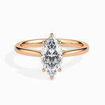 Load image into Gallery viewer, 70-Pointer Marquise Cut Solitaire Diamond 18K Rose Gold Ring JL AU 19009R-B   Jewelove.US
