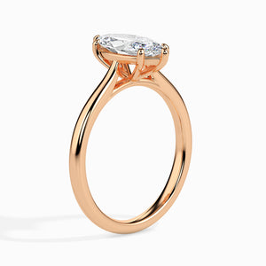 50-Pointer Marquise Cut Solitaire Diamond 18K Rose Gold Ring JL AU 19009R-A   Jewelove.US