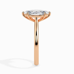 70-Pointer Marquise Cut Solitaire Diamond 18K Rose Gold Ring JL AU 19009R-B