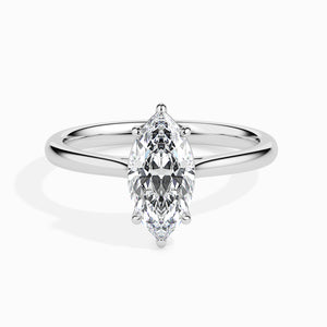 30-Pointer Marquise Cut Solitaire Diamond Platinum Ring JL PT 19009