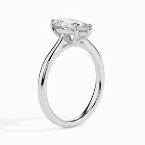 70-Pointer Marquise Cut Solitaire Diamond Platinum Ring JL PT 19009-B   Jewelove.US