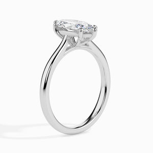 50-Pointer Marquise Cut Solitaire Diamond Platinum Ring JL PT 19009-A