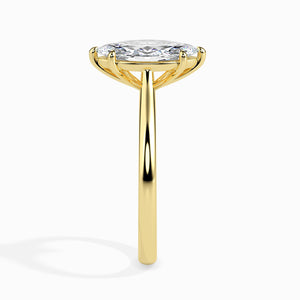 50-Pointer Marquise Cut Solitaire Diamond 18K Yellow Gold Ring JL AU 19009Y-A