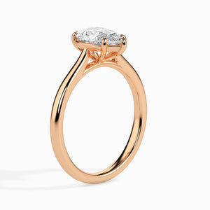 70-Pointer Pear Cut Solitaire Diamond 18K Rose Gold Ring JL AU 19010R-B   Jewelove.US