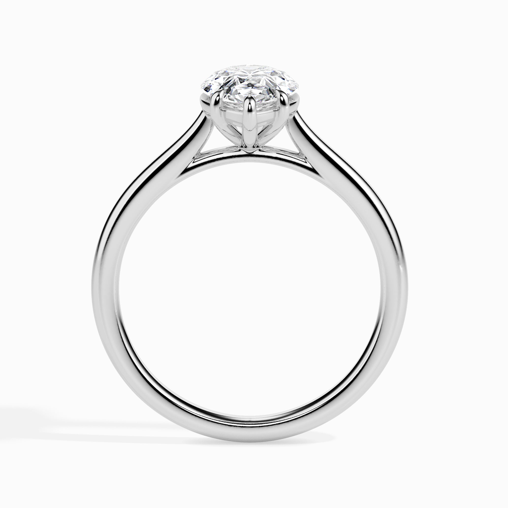 30-Pointer Pear Cut Solitaire Diamond Platinum Ring JL PT 19010   Jewelove.US
