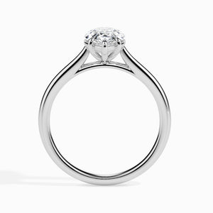 50-Pointer Pear Cut Solitaire Diamond Platinum Ring JL PT 19010-A   Jewelove.US