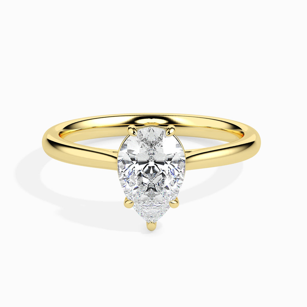 70-Pointer Pear Cut Solitaire Diamond 18K Yellow Gold Ring JL AU 19010Y-B   Jewelove.US