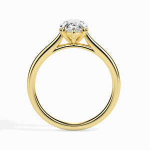 50-Pointer Pear Cut Solitaire Diamond 18K Yellow Gold Ring JL AU 19010Y-A   Jewelove.US