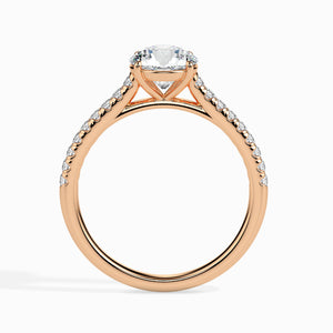 70-Pointer 18K Rose Gold Solitaire Diamond Shank Ring for Women JL AU 19011R-B   Jewelove.US