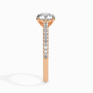 1-Carat 18K Rose Gold Solitaire Diamond Shank Ring for Women JL AU 19011R-C   Jewelove.US