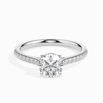 Load image into Gallery viewer, 1-Carat Platinum Solitaire Diamond Shank Ring for Women JL PT 19011-C   Jewelove
