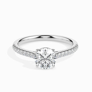 1-Carat Platinum Solitaire Diamond Shank Ring for Women JL PT 19011-C