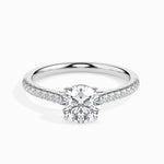 Load image into Gallery viewer, 30-Pointer Platinum Solitaire Diamond Shank Ring for Women JL PT 19011   Jewelove
