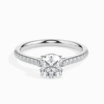 Load image into Gallery viewer, 70-Pointer Platinum Solitaire Diamond Shank Ring for Women JL PT 19011-B
