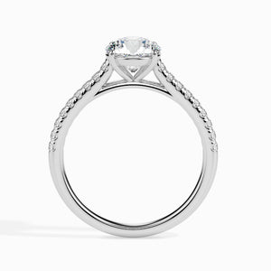 30-Pointer Platinum Solitaire Diamond Shank Ring for Women JL PT 19011   Jewelove
