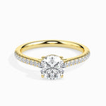 Load image into Gallery viewer, 1-Carat Solitaire Diamond Shank 18K Yellow Gold Ring JL AU 19011Y-C   Jewelove.US
