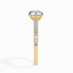 1-Carat Solitaire Diamond Shank 18K Yellow Gold Ring JL AU 19011Y-C