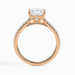 Load image into Gallery viewer, 50-Pointer Princess Cut Solitaire Diamond Shank 18K Rose Gold Ring JL AU 19012R-A
