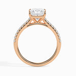 Load image into Gallery viewer, 50-Pointer Princess Cut Solitaire Diamond Shank 18K Rose Gold Ring JL AU 19012R-A   Jewelove.US
