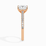 Load image into Gallery viewer, 1-Carat Princess Cut Solitaire Diamond Shank 18K Rose Gold Ring JL AU 19012R-C
