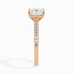 Load image into Gallery viewer, 50-Pointer Princess Cut Solitaire Diamond Shank 18K Rose Gold Ring JL AU 19012R-A
