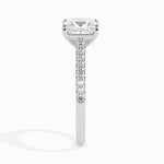 Load image into Gallery viewer, 50-Pointer Princess Cut Solitaire Diamond Shank Platinum Ring JL PT 19012-A   Jewelove.US
