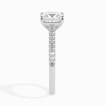 Load image into Gallery viewer, 70-Pointer Princess Cut Solitaire Diamond Shank Platinum Ring JL PT 19012-B
