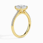 Load image into Gallery viewer, 70-Pointer Princess Cut Solitaire Diamond Shank 18K Yellow Gold Ring JL AU 19012Y-B   Jewelove.US
