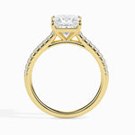 Load image into Gallery viewer, 70-Pointer Princess Cut Solitaire Diamond Shank 18K Yellow Gold Ring JL AU 19012Y-B
