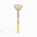 Load image into Gallery viewer, 70-Pointer Princess Cut Solitaire Diamond Shank 18K Yellow Gold Ring JL AU 19012Y-B
