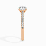 Load image into Gallery viewer, 70-Pointer Cushion Cut Solitaire Diamond Shank 18K Rose Gold Ring JL AU 19013R-B   Jewelove.US
