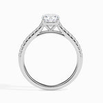 Load image into Gallery viewer, 30-Pointer Cushion Cut Solitaire Diamond Shank Platinum Engagement Ring JL PT 19013
