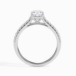 Load image into Gallery viewer, 70-Pointer Cushion Cut Solitaire Diamond Shank Platinum Engagement Ring JL PT 19013-B
