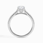 Load image into Gallery viewer, 50-Pointer Cushion Cut Solitaire Diamond Shank Platinum Engagement Ring JL PT 19013-A   Jewelove.US
