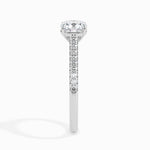 Load image into Gallery viewer, 70-Pointer Cushion Cut Solitaire Diamond Shank Platinum Engagement Ring JL PT 19013-B
