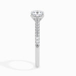 Load image into Gallery viewer, 50-Pointer Cushion Cut Solitaire Diamond Shank Platinum Engagement Ring JL PT 19013-A   Jewelove.US
