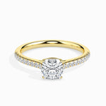 Load image into Gallery viewer, 30-Pointer Cushion Cut Solitaire Diamond Shank 18K Yellow Gold Ring JL AU 19013Y
